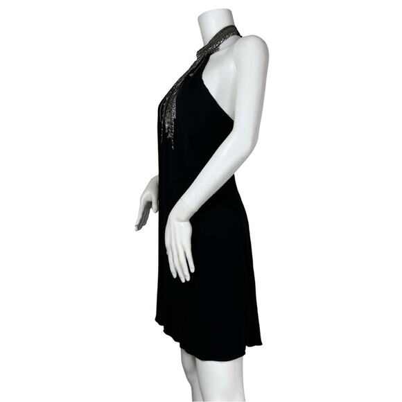 Sky Nawa Halter Mini Dress Sleeveless Black SZ L $195 - Picture 10 of 15